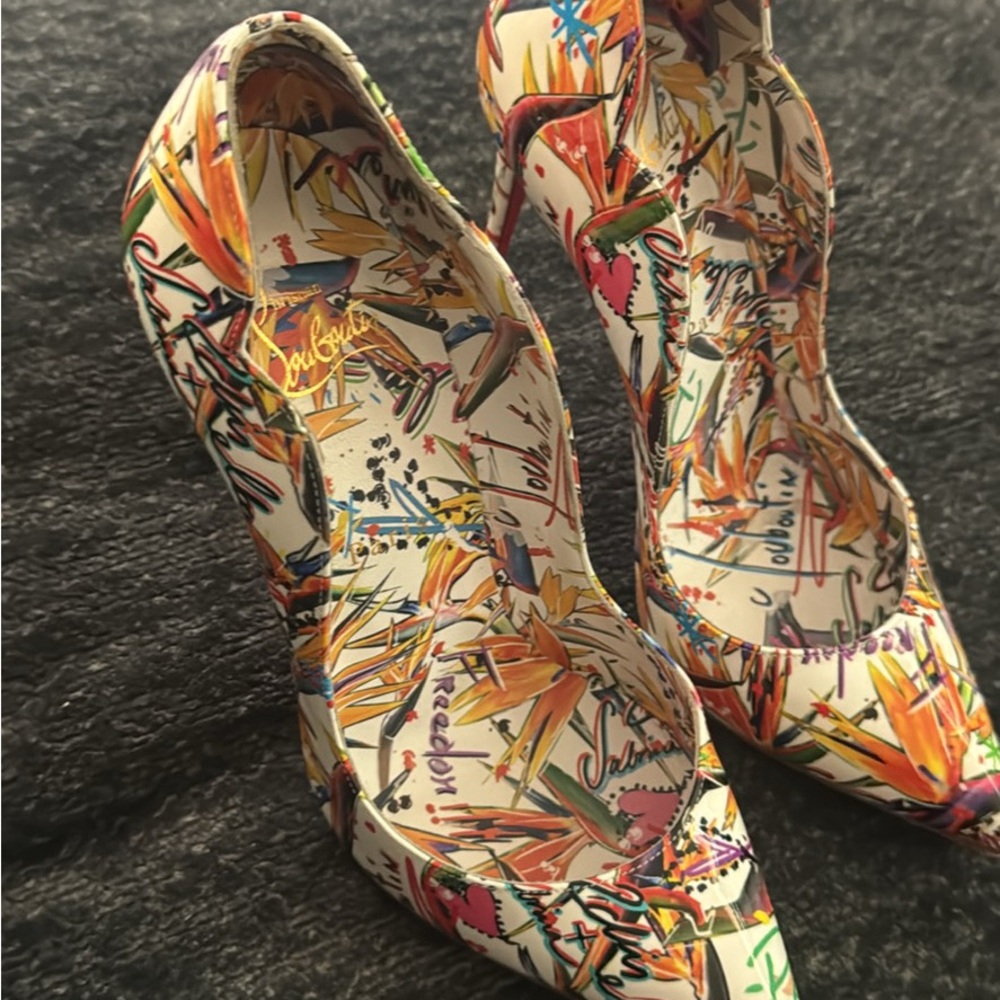 Christian Louboutin Colorful Graffiti Heels